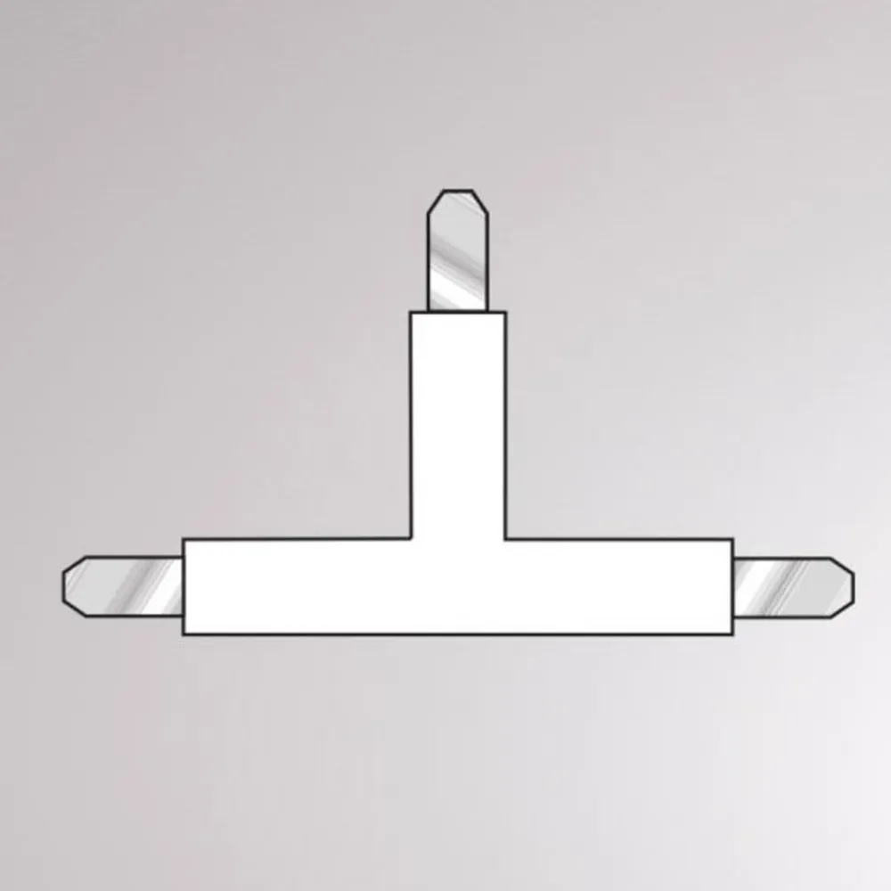 Molto Luce T-stik til Volare 2-fase skinne, hvid