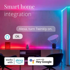 Dots LED-lyskæde RGB, sort, IP44, 10 m^twinkly