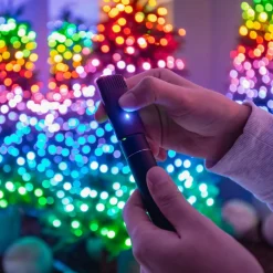 RGB lyskæder, sort, 250 lys 20m^twinkly