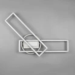 Twister LED-loftlampe, drejelig, fjernbetj. nikkel^Reality Leuchten New