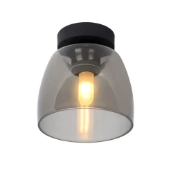 Lucide Tyler loftslampe til badeværelset, sort/røggrå