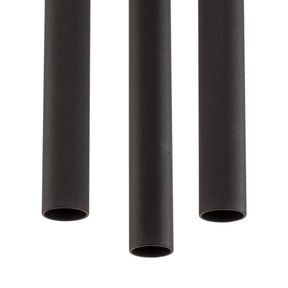 Tynd pendel, sort, tre lys, rondel^SOLLUX LIGHTING Discount