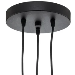 Tynd pendel, sort, tre lys, rondel^SOLLUX LIGHTING Discount