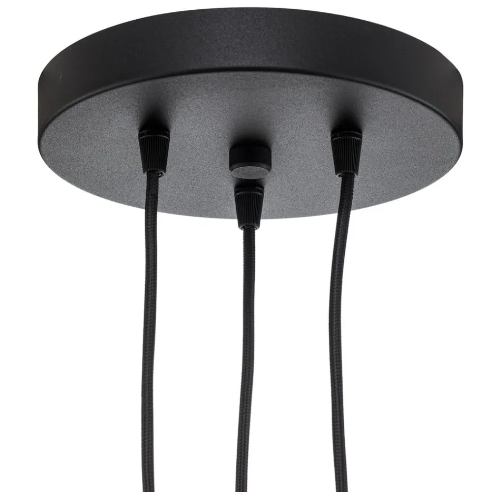 Tynd pendel, sort, tre lys, rondel^SOLLUX LIGHTING Discount