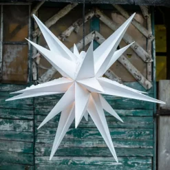 STERNTALER Udendørs dekostjerne XXL, 18 takker, Ø 80 cm hvid