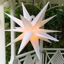 STERNTALER Udendørs dekostjerne XXL, 18 takker, Ø 80 cm hvid