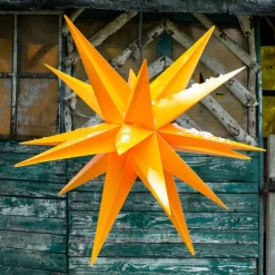 Udendørs dekostjerne XXL, 18 takker, Ø 80 cm gul^STERNTALER Online