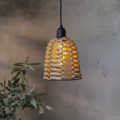 STAR TRADING Udendørs Pendellamper|Terrassebelysning>Udendørs LED-hængelampe Snor brun plast Ø 15cm batteri