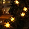 STERNTALER Udendørs LED-lyskæde med 9 stjerner, gul
