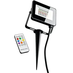 Heitronic Udendørs LED-spot Kingston med jordspyd, RGBW