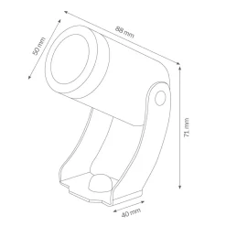 LCD Udendørs LED-spot 1445LED, grafit, 90°