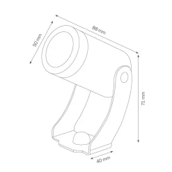 LCD Udendørs LED-spot 1440LED, sølv, 90°