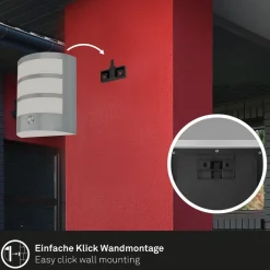 Briloner Udendørs LED-væglampe 3793014, kromfarvet, dæmpbar, IP44