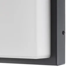 LCD Udendørs LED-væglampe Babett, stål, glas, sensor