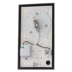 LCD Udendørs LED-væglampe Babett, stål, glas, sensor