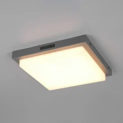 Udendørs LED-væglampe Bermejo, kantet, sensor, CCT, antracit^Trio Lighting