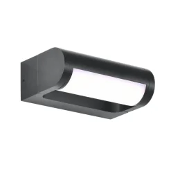 CMD Udendørs LED-væglampe 9052, bredde 18 cm, antracit, IP65