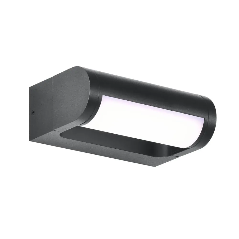 CMD Udendørs LED-væglampe 9052, bredde 18 cm, antracit, IP65