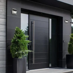 Udendørs LED-væglampe Filo Double, sort, IP44^Milagro Lighting Hot