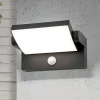Udendørs LED-væglampe Ginger, sensor, antracit, IP54^ORION