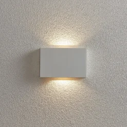 Udendørs LED-væglampe Katla af aluminium^Lucande Hot