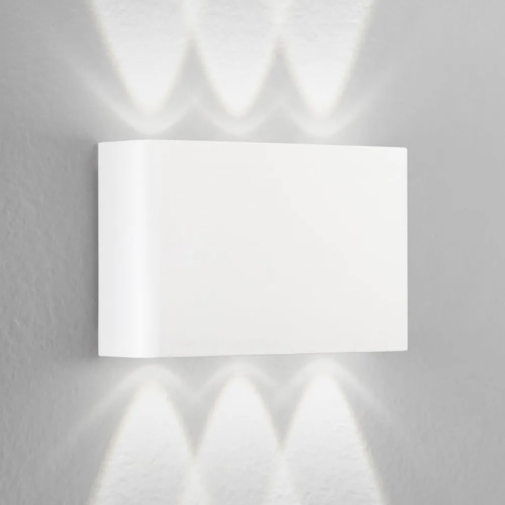 INTEC udendørs LED-væglampe KLEIN, hvid, bredde 16 cm, plast