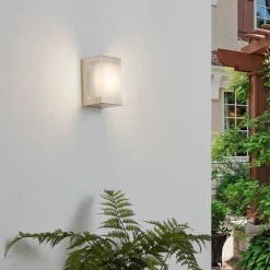 Udendørs LED-væglampe Severina, stål^Lindby Outlet