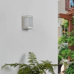 Udendørs LED-væglampe Severina, stål^Lindby Outlet