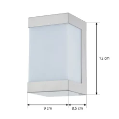 Udendørs LED-væglampe Severina, stål^Lindby Outlet