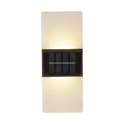 STAR TRADING Udendørs LED-væglampe Wally, 20x8 cm hvid frostet CCT