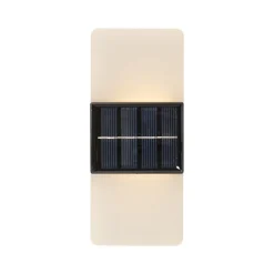 Udendørs LED-væglampe Wally, 14x6 cm hvid frostet CCT^STAR TRADING