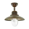 Moretti Luce Udendørs Loftlamper>Udendørs loftlampe Turino, IP44, messing, glas, Ø 30 cm