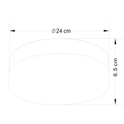 Globo Udendørs loftslampe Vranos, mat sort, Ø 24 cm, aluminium