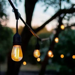 Udendørs lyskæde Garlanda, sort, IP44, 10 m, 10-lys.^Eko-Light Discount