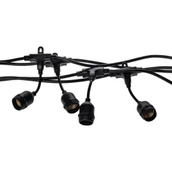 Udendørs lyskæde Garlanda, sort, IP44, 10 m, 10-lys.^Eko-Light Discount