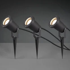 Udendørs spotlight Ubangi med jordspyd i sæt med 3 stk^Trio Lighting Online