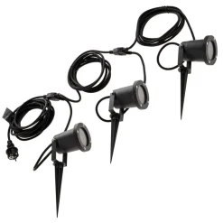 Udendørs spotlight Ubangi med jordspyd i sæt med 3 stk^Trio Lighting Online
