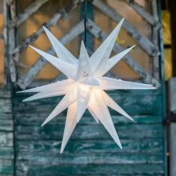 STERNTALER Julepynt|Julestjerner>Udendørs stjerne med snefnug, 18 takker, udstanset