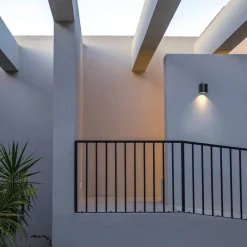 LCD Terrassebelysning|Væglamper>Udendørs væglampe 5166, grafit, aluminium, glas, 1 x GU10