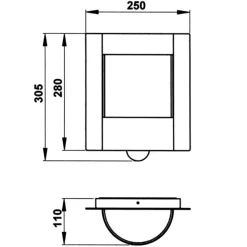 Albert Leuchten Udendørs væglampe 437 med sensor
