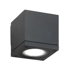 LCD Udendørs væglampe 5161, sort, aluminium, glas, 1 x GU10