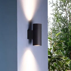 Deko-Light Væglamper>Udendørs væglampe Achernar 2 lyskilder op/ned sortgrå