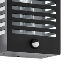 EGLO Væglampe Med Sensor>Udendørs væglampe Alamonte 3, sort, med sensor