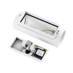 Deko-Light Udendørs væglampe CAN, hvid, 2 lyskilder, Ø 8 cm, IP65, metal, GU10