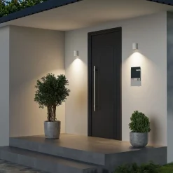 Udendørs væglampe CAN, hvid, 1 lyskilde, Ø 8 cm, IP65, metal, GU10^Deko-Light Discount