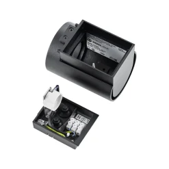 Deko-Light Udendørs væglampe CAN, sort, 1 lyskilde, Ø 8 cm IP65 metal GU10