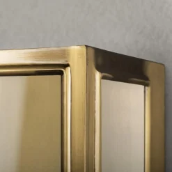 Konstsmide Udendørs væglampe Carpi, messing, bredde 18 cm