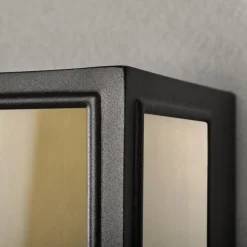 Udendørs væglampe Carpi, sort, bredde 18 cm^Konstsmide Hot