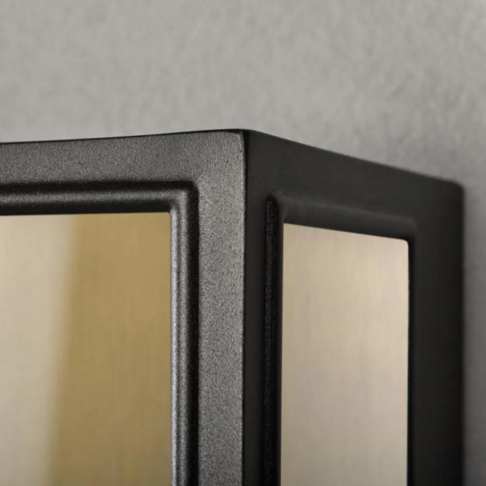 Udendørs væglampe Carpi, sort, bredde 18 cm^Konstsmide Hot