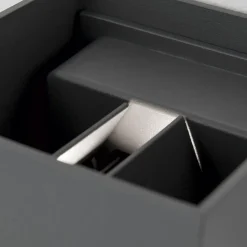 Udendørs væglampe Cube-S, antracit, metal, sensor^ORION Online